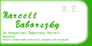 marcell baborszky business card